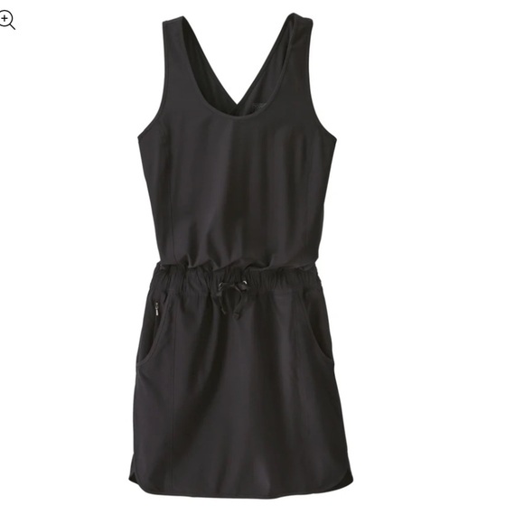 Patagonia Black Fleetwith Dress - with pockets - Crossover back detail - LG - Picture 2 of 12